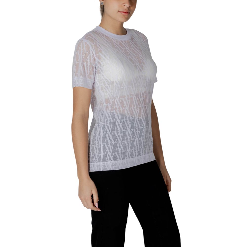 T-shirt blanc en polyester Armani Exchange