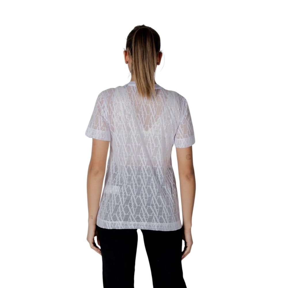 T-shirt blanc en polyester Armani Exchange