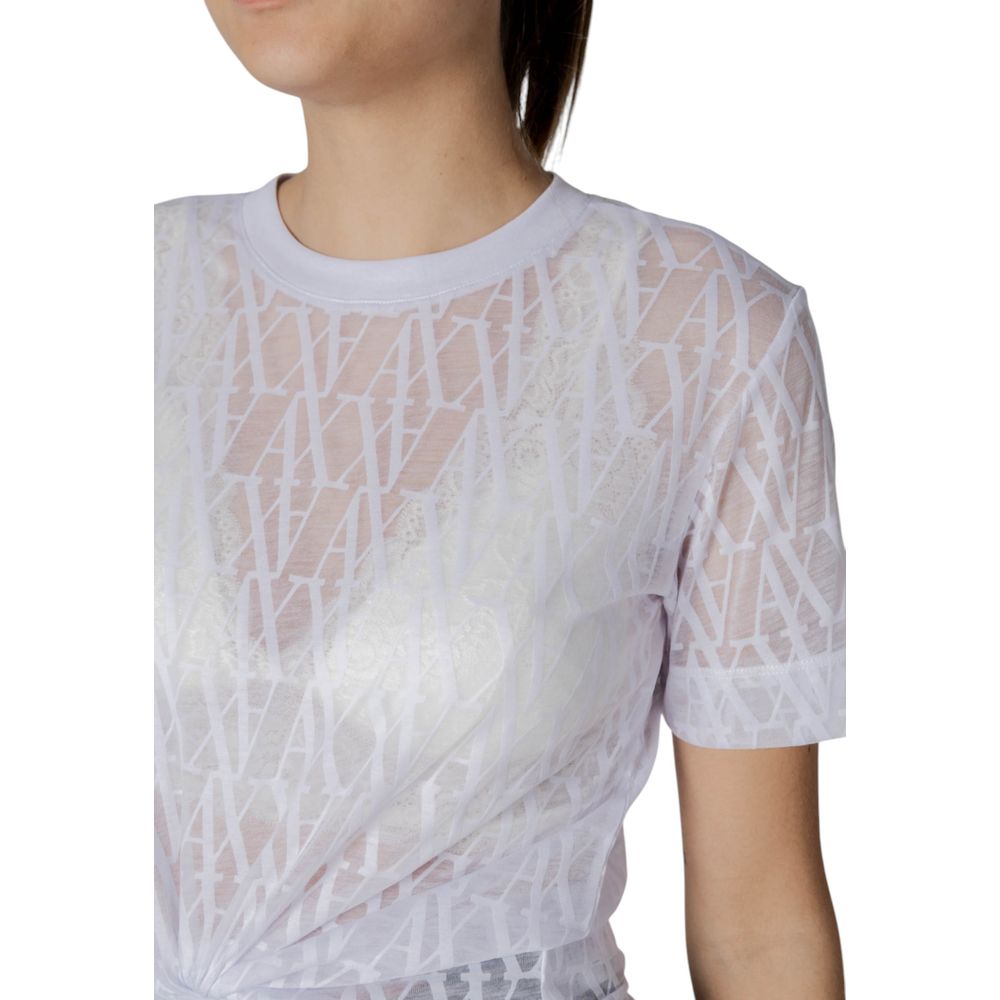 T-shirt blanc en polyester Armani Exchange