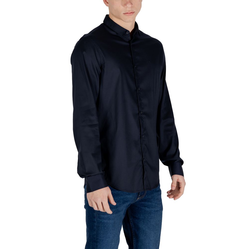 Chemise en Lyocell Bleu Armani Exchange