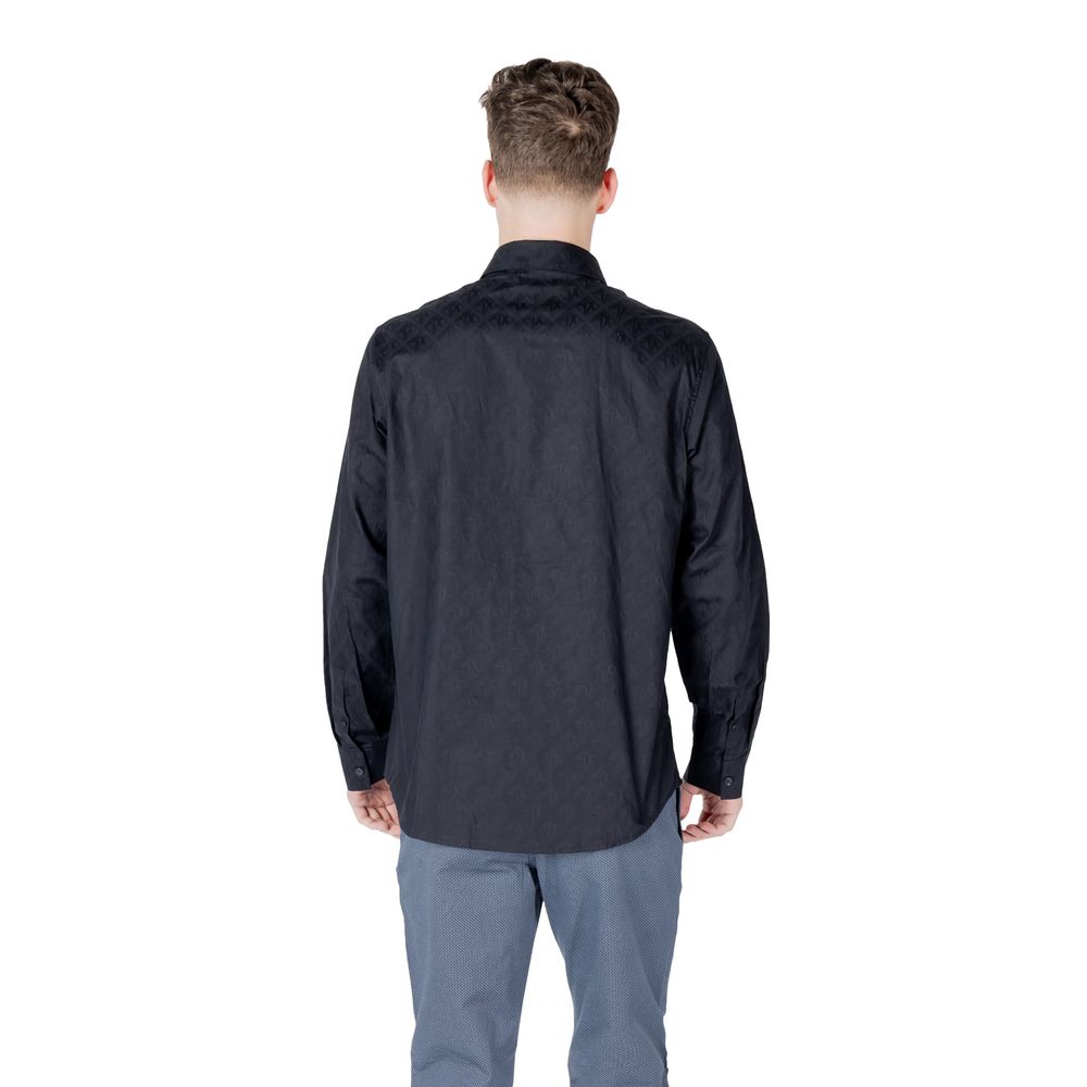 Armani Exchange blauw katoenen overhemd
