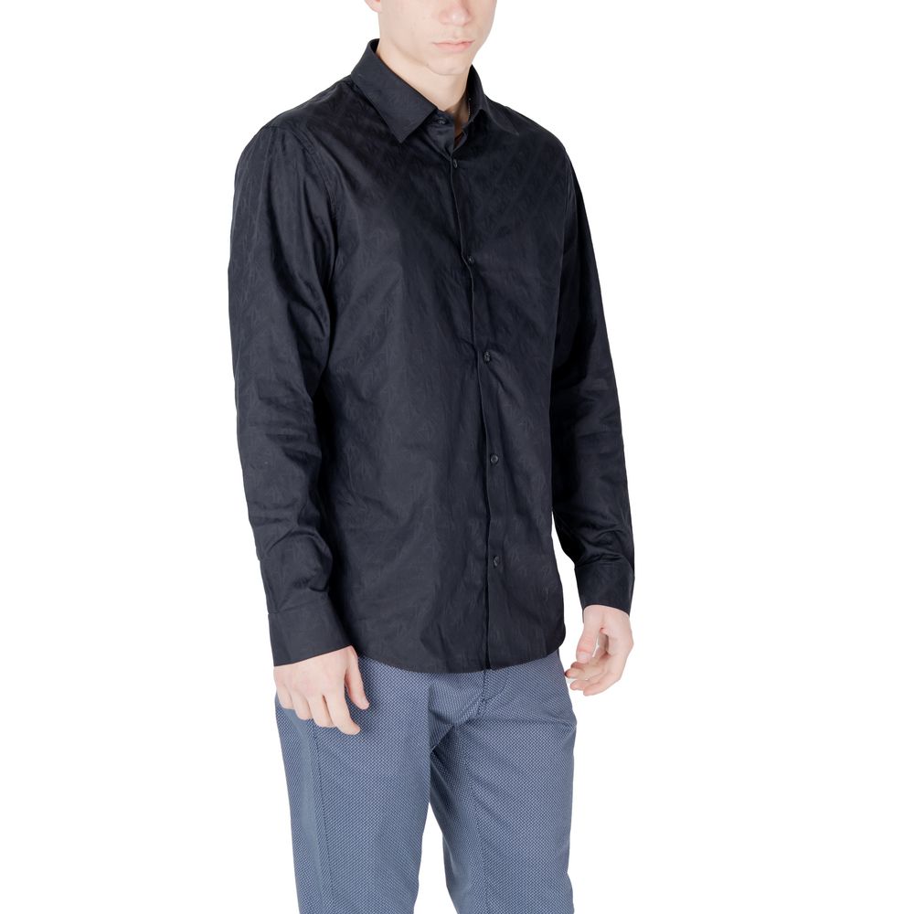 Armani Exchange blauw katoenen overhemd