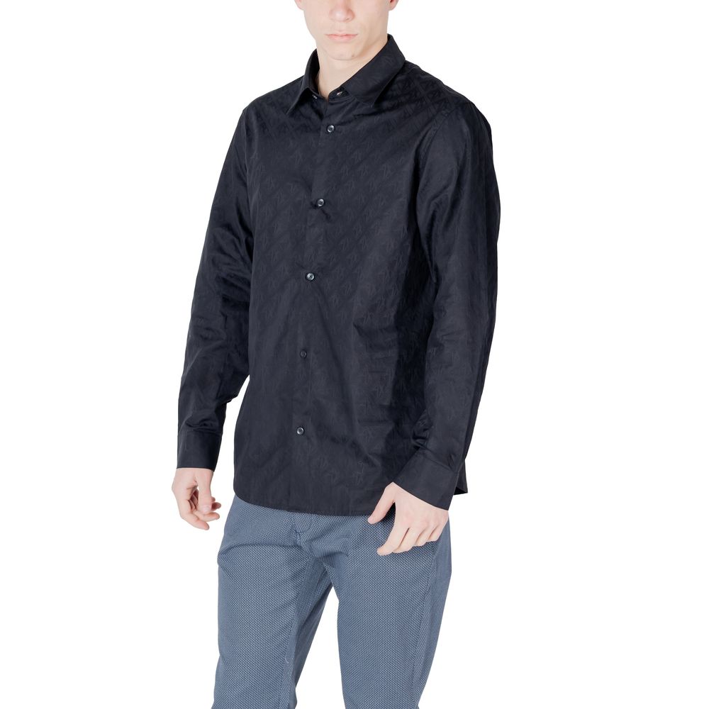 Armani Exchange blauw katoenen overhemd