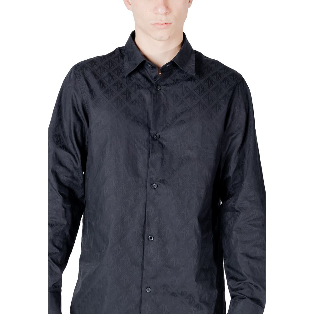 Armani Exchange blauw katoenen overhemd