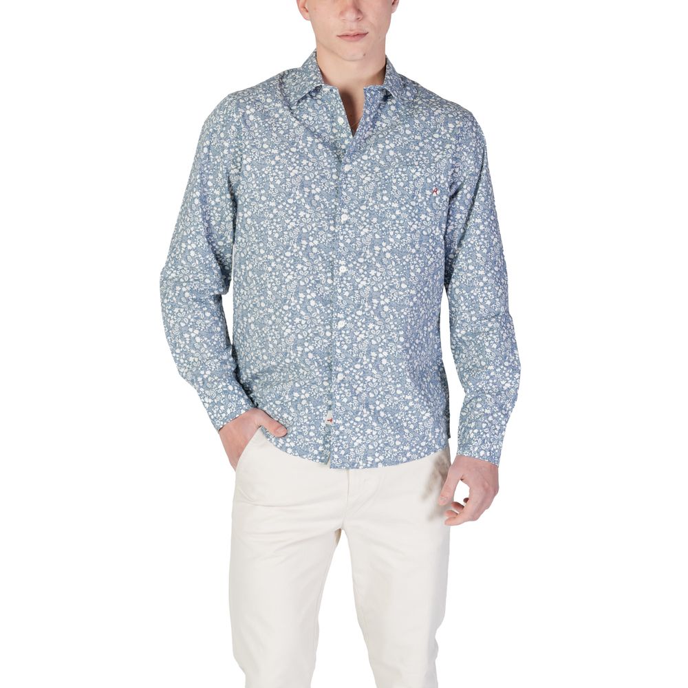Chemise en coton bleu clair Replay