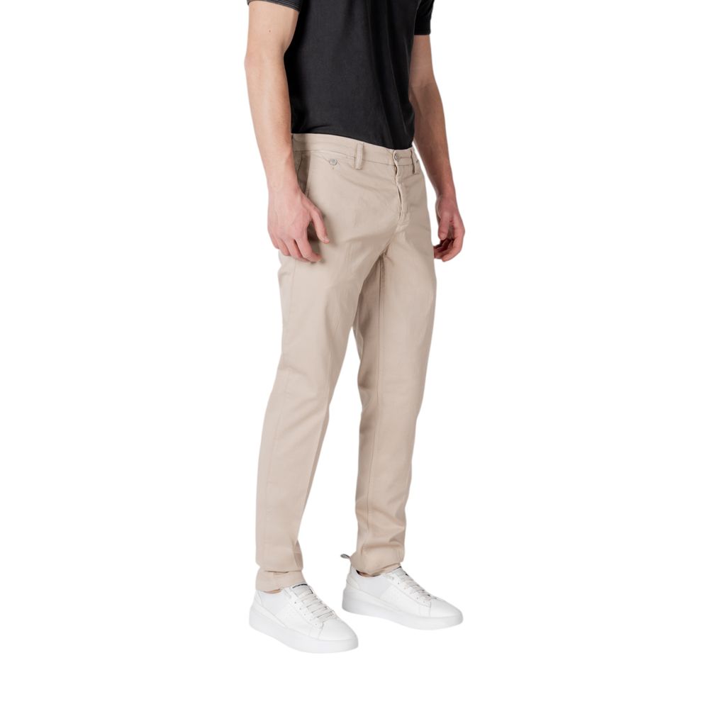 Pantalon en coton beige Replay