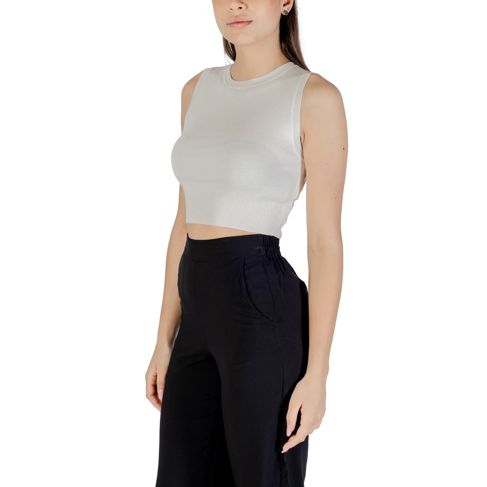Pull en viscose blanche de Jacqueline De Yong