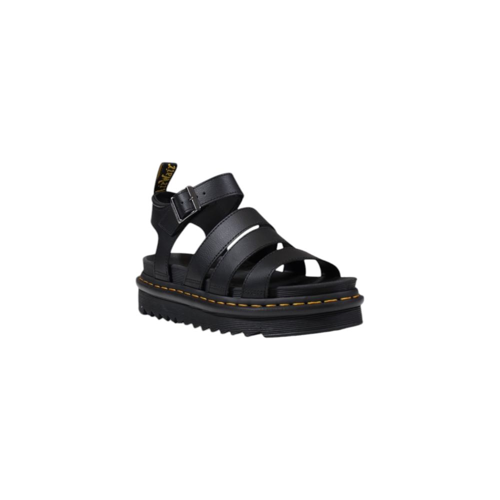 Sandale en cuir noir Dr. Martens
