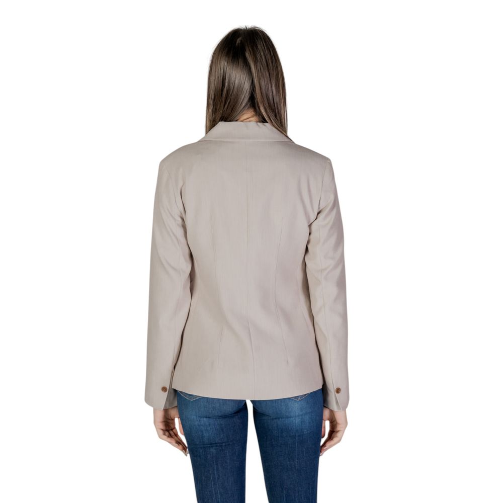 Blazer beige en polyester recyclé uniquement