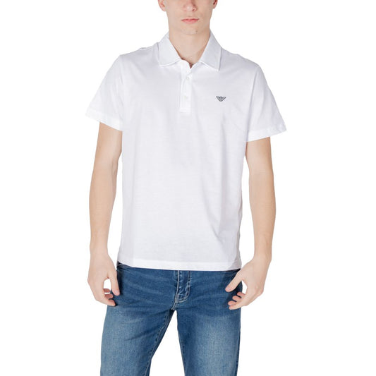 Emporio Armani Ondergoed Wit Katoenen Poloshirt