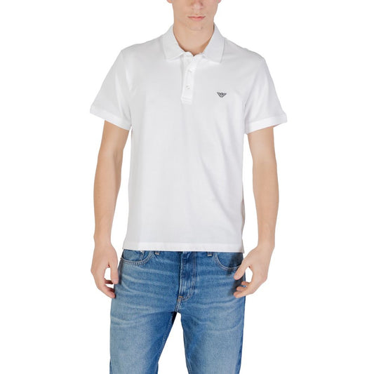 Emporio Armani Ondergoed Wit Katoenen Poloshirt