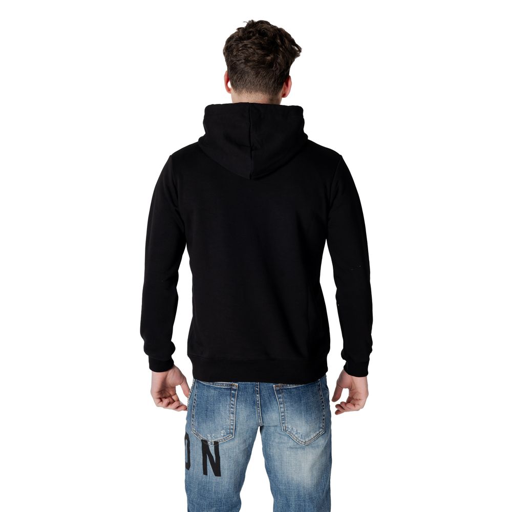 Sweat à capuche en coton noir Icon