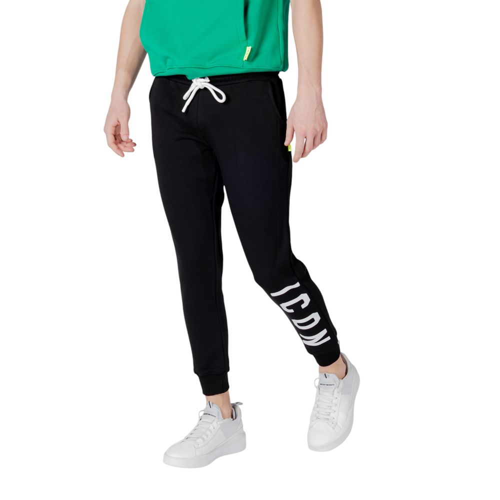 Pantalon de jogging de sport en coton noir Icon