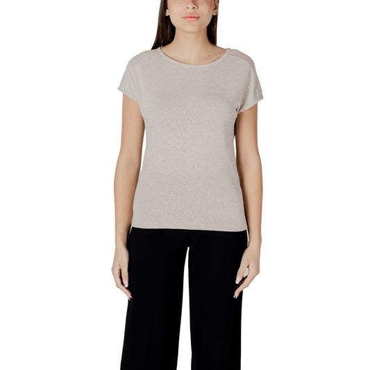 T-shirt en polyester beige de la marque Street One