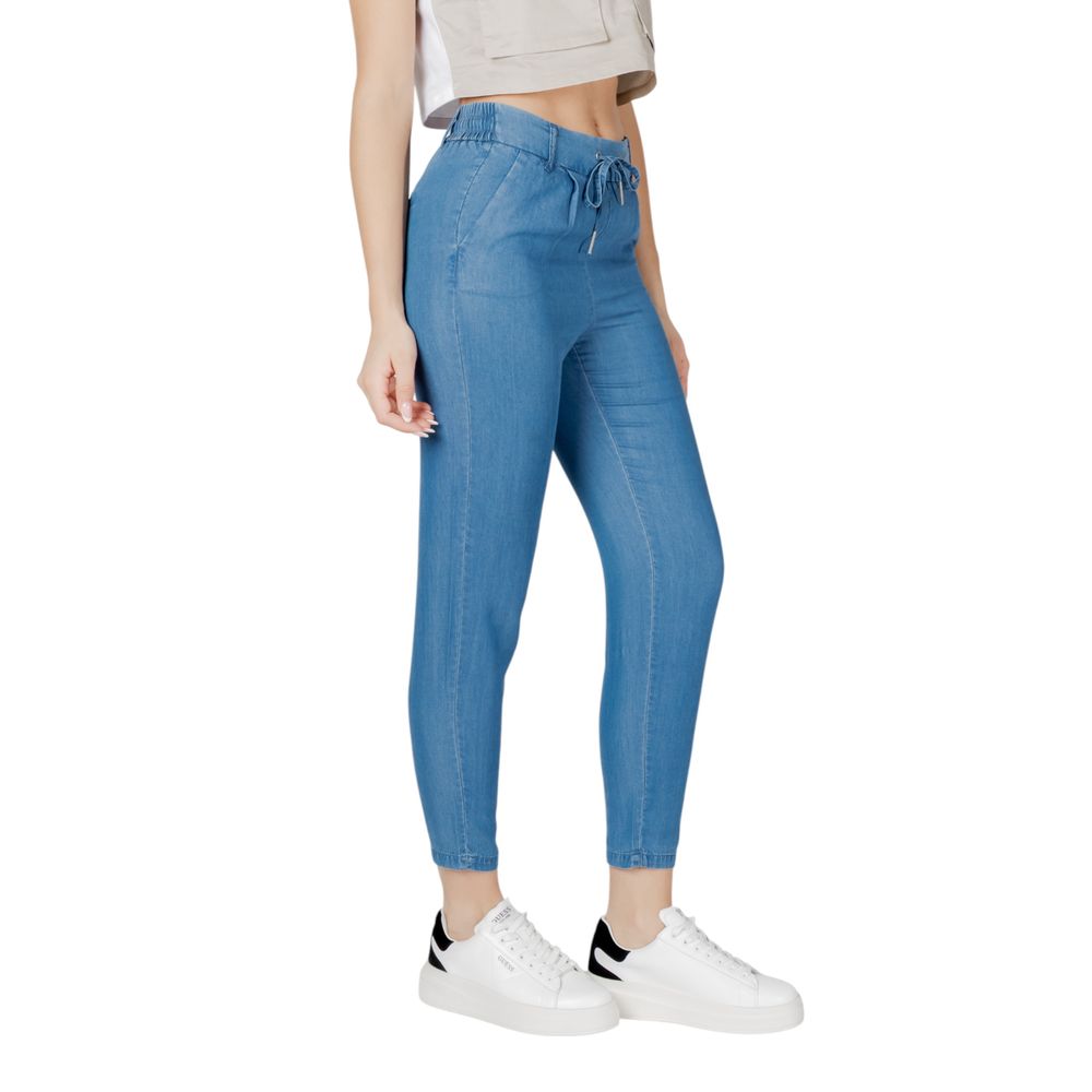 Seul le pantalon en Lyocell bleu
