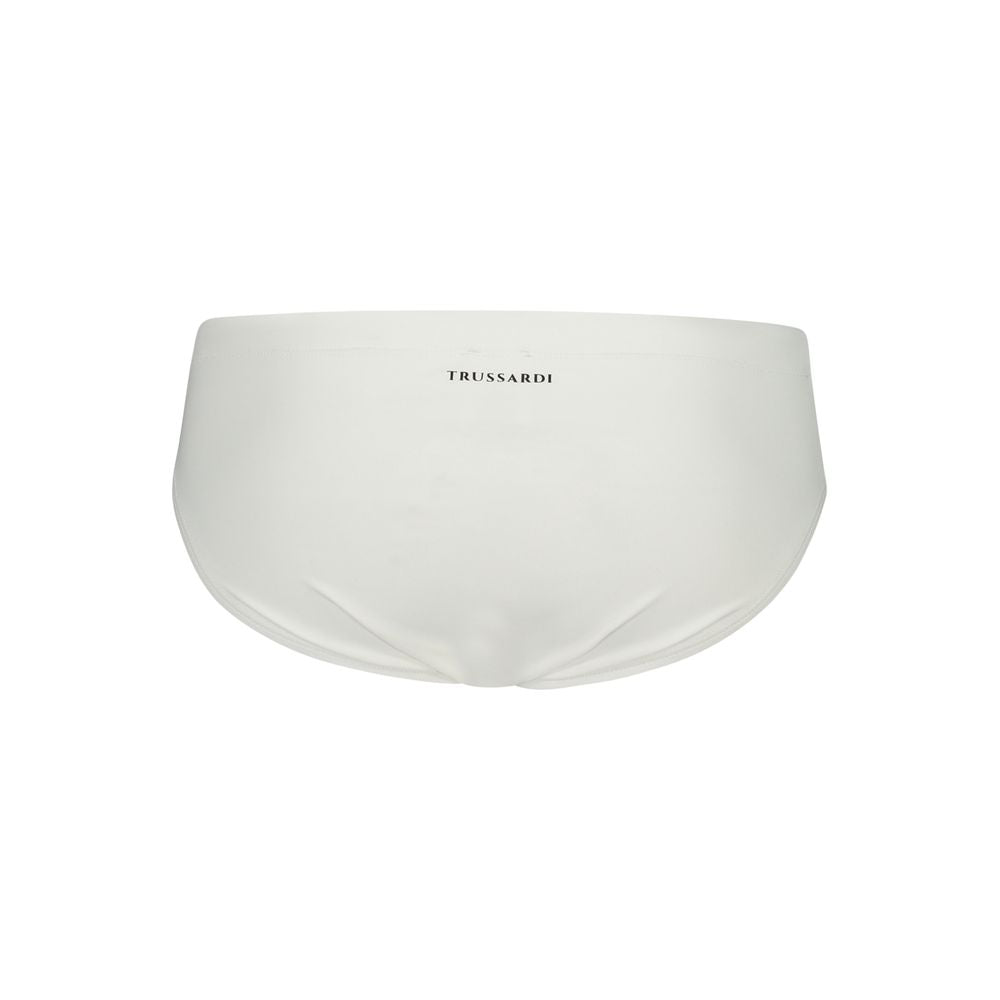 Maillot de bain blanc en élasthanne de Trussardi