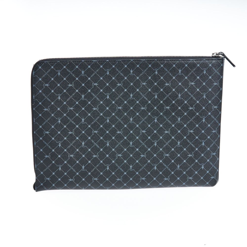 Pochette homme en cuir noir Trussardi