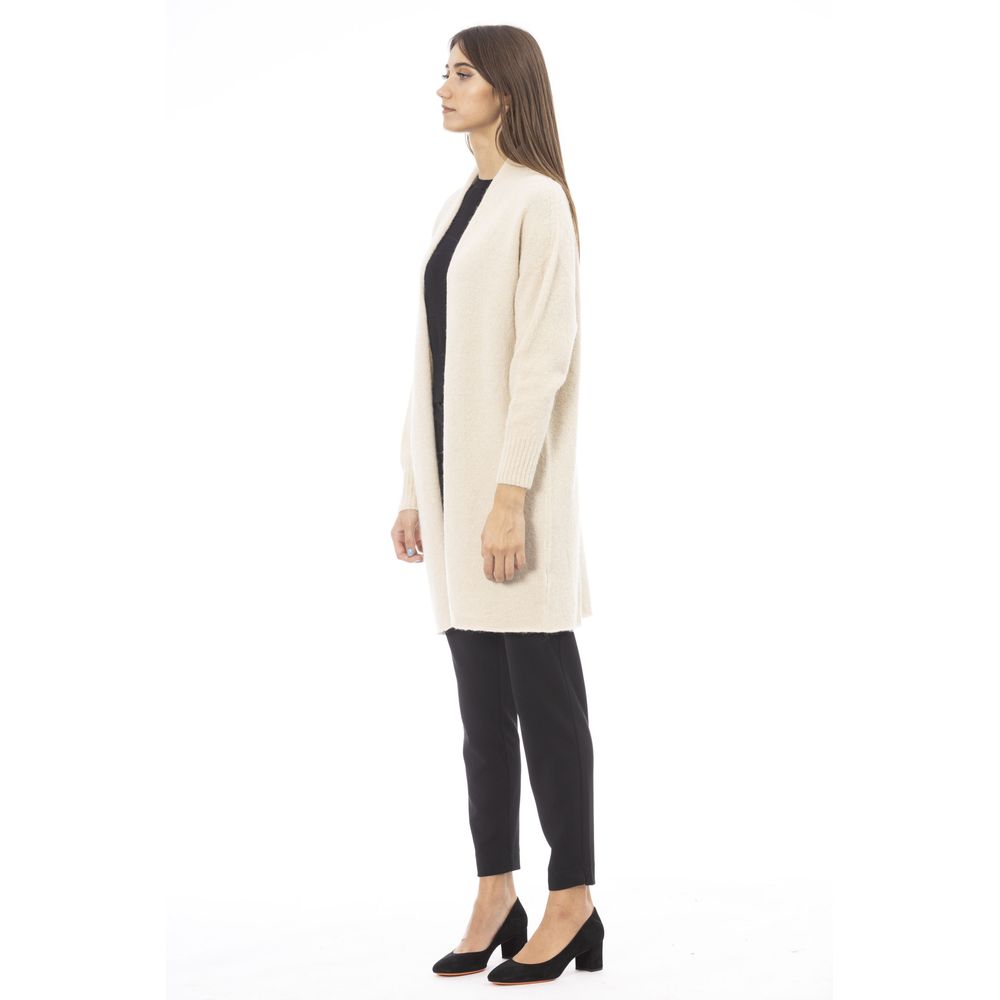 Alpha Studio Witte Alpaca Dames Cardigan