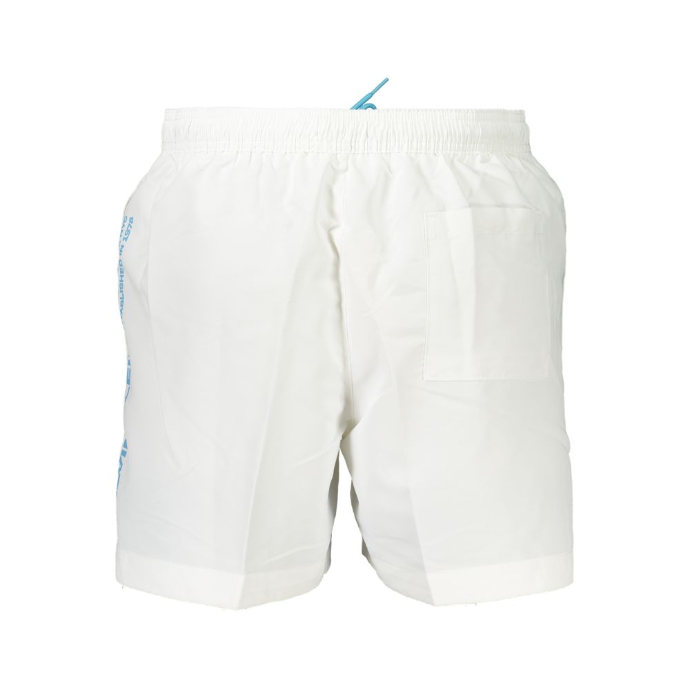 Maillot de bain blanc en polyester Calvin Klein