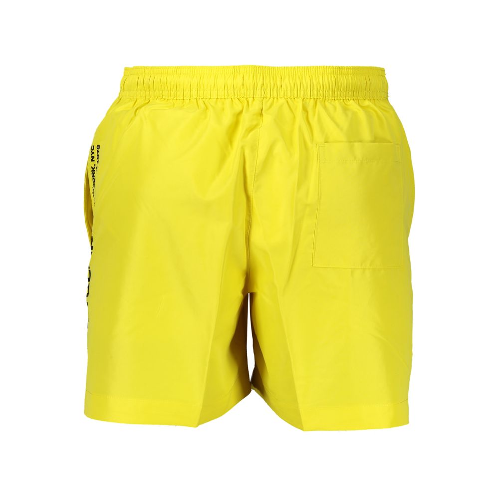 Maillot de bain jaune en polyester Calvin Klein