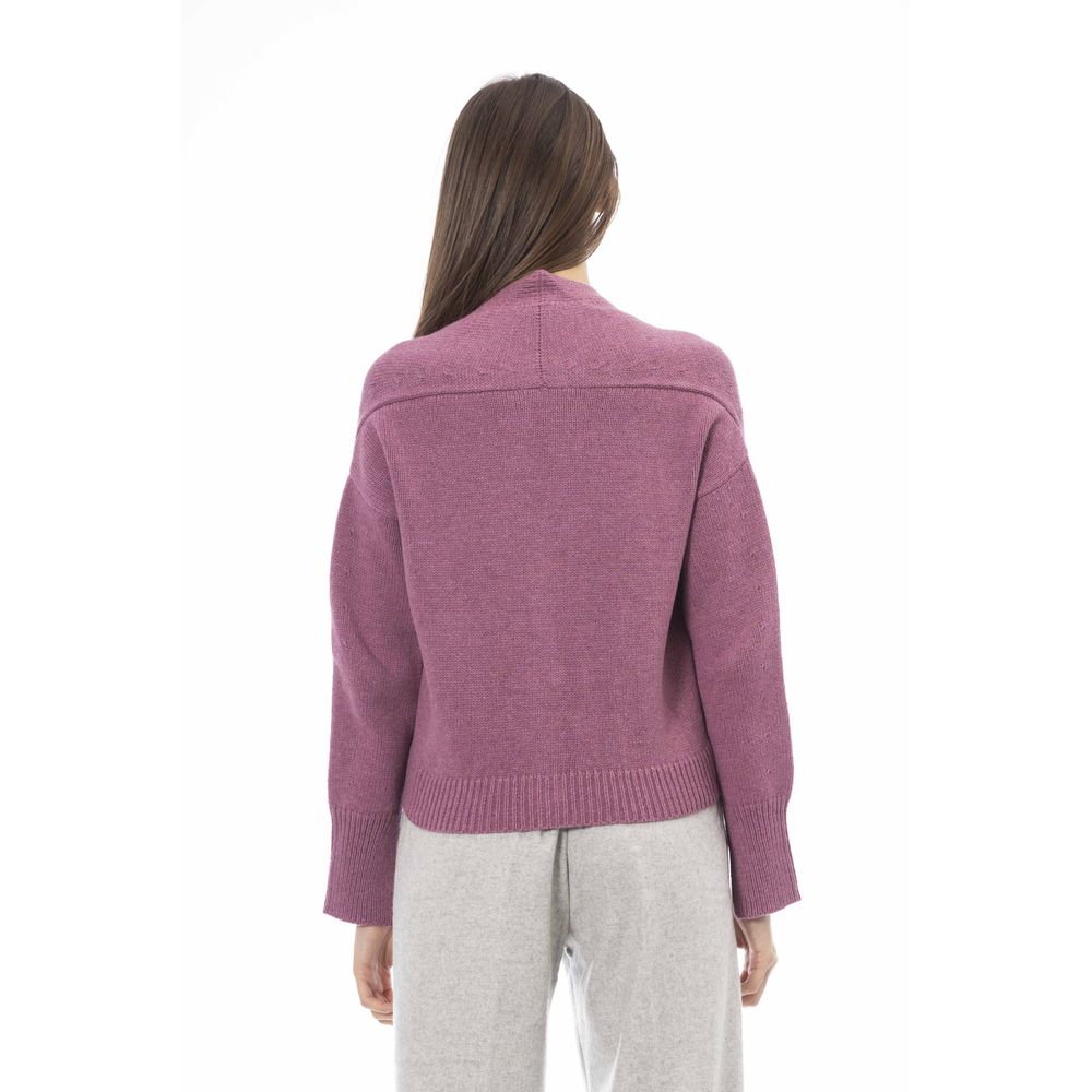 Alpha Studio Cardigan pour femme en laine mérinos multicolore