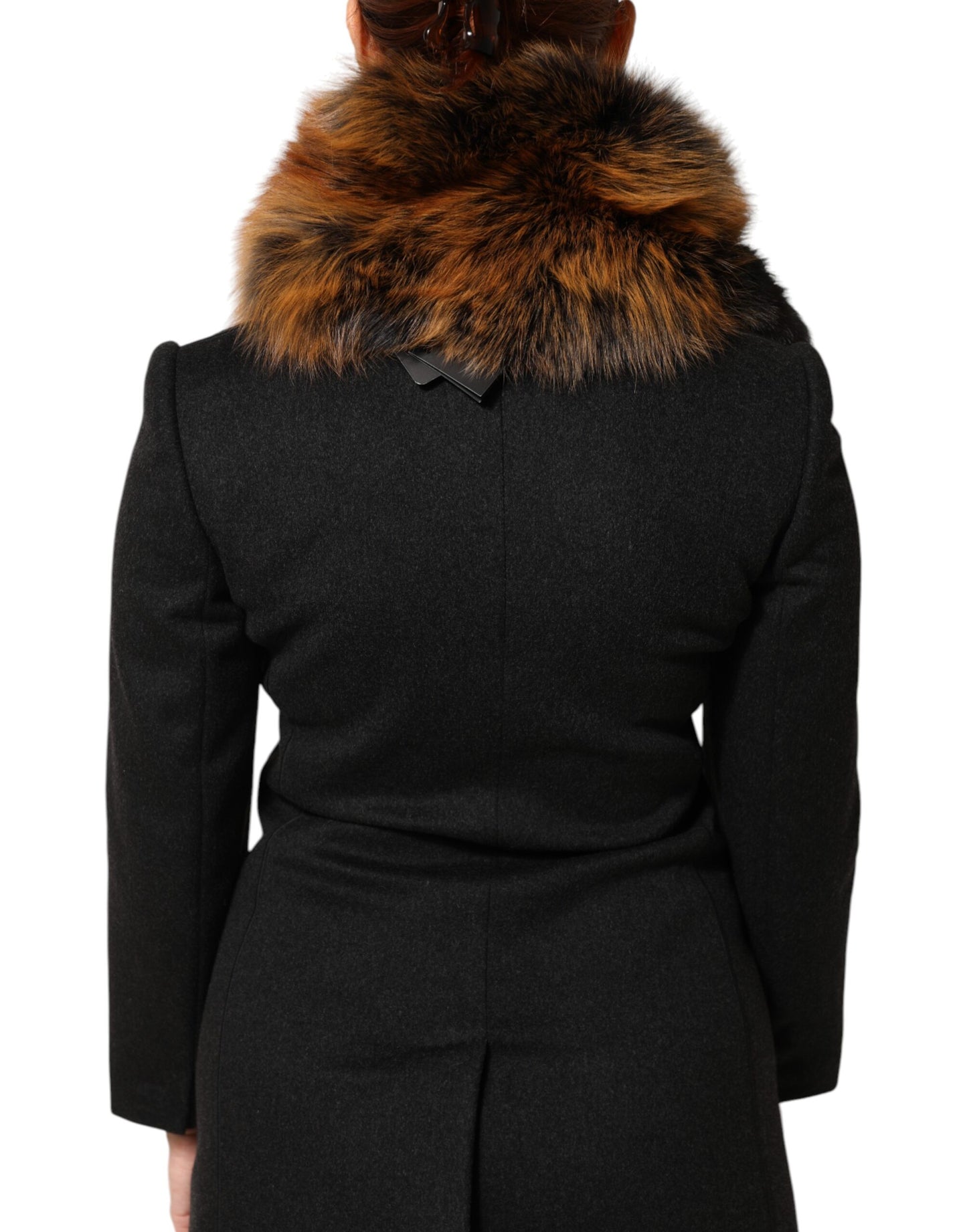 Dolce & Gabbana Bruine Rode Vosvacht Cashmere Nekwarmer Sjaal