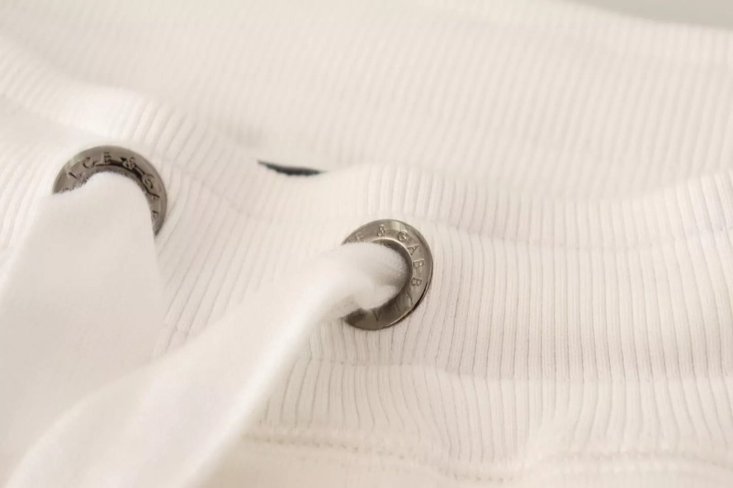 Pantalons de jogging en coton blanc avec logo Dolce & Gabbana