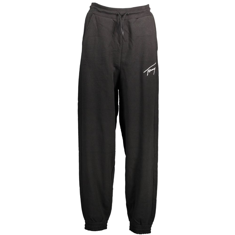 Pantalon en coton noir Tommy Hilfiger