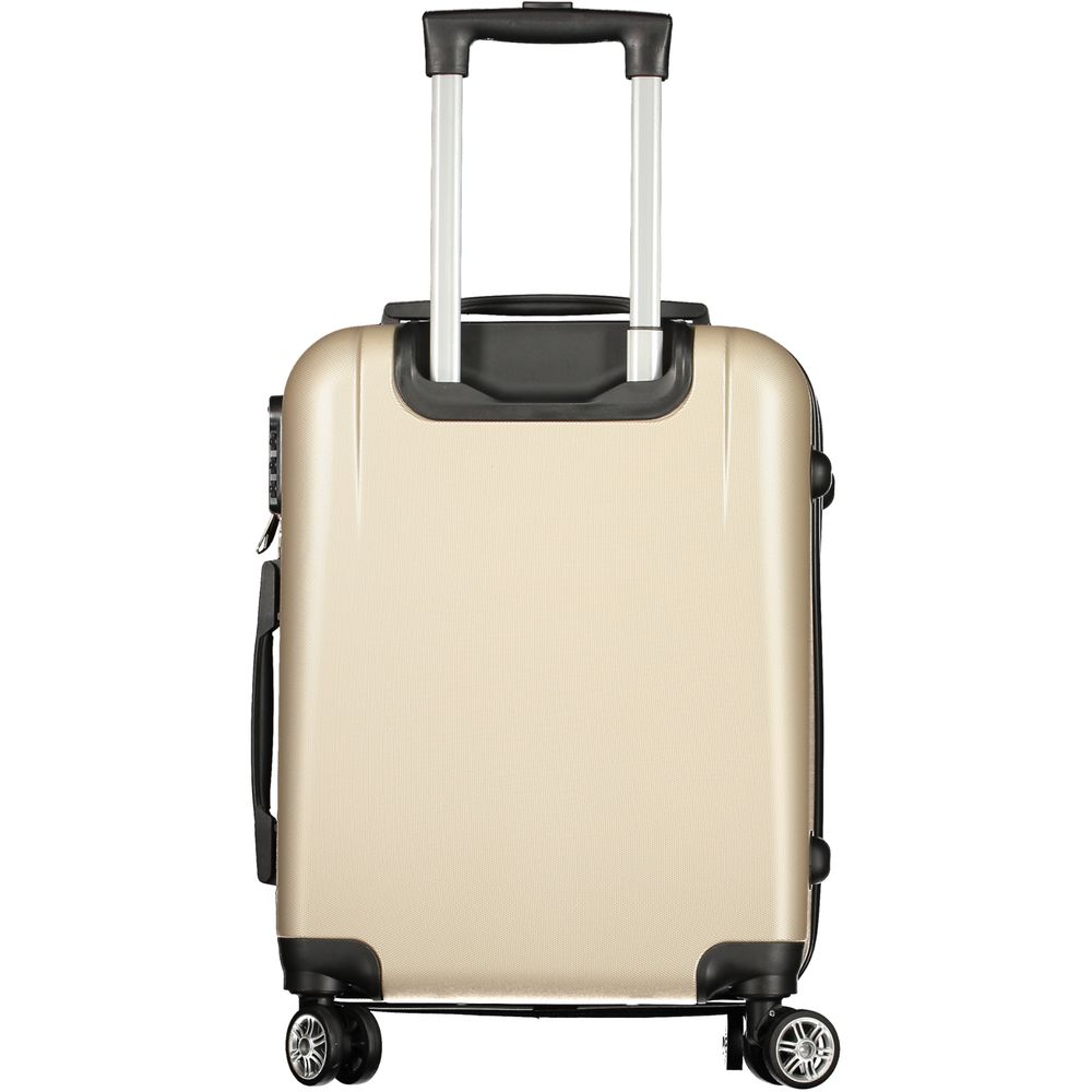 Laura Biagiotti Gold Polyethyleen Reiskoffers en Reisaccessoires