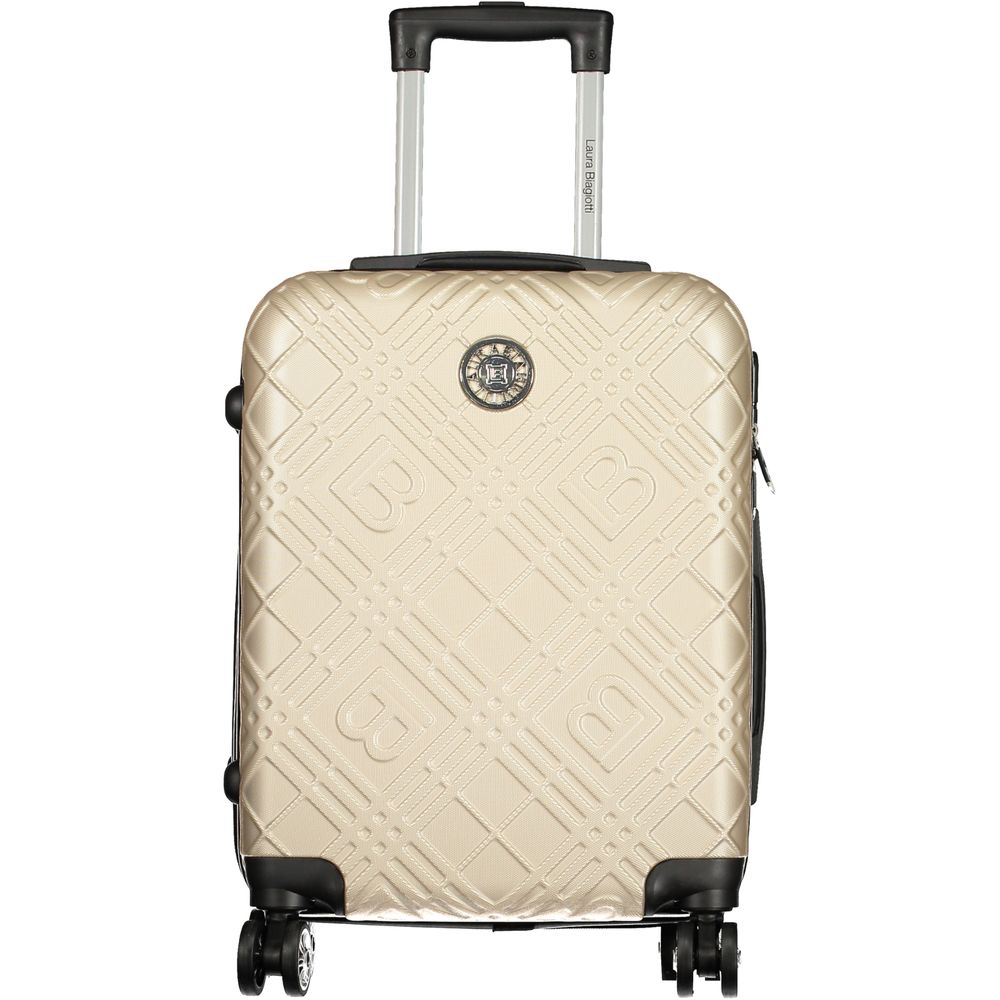 Laura Biagiotti Gold Polyethyleen Reiskoffers en Reisaccessoires