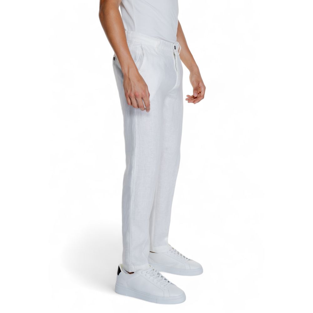 Pantalon en lin blanc Borghese