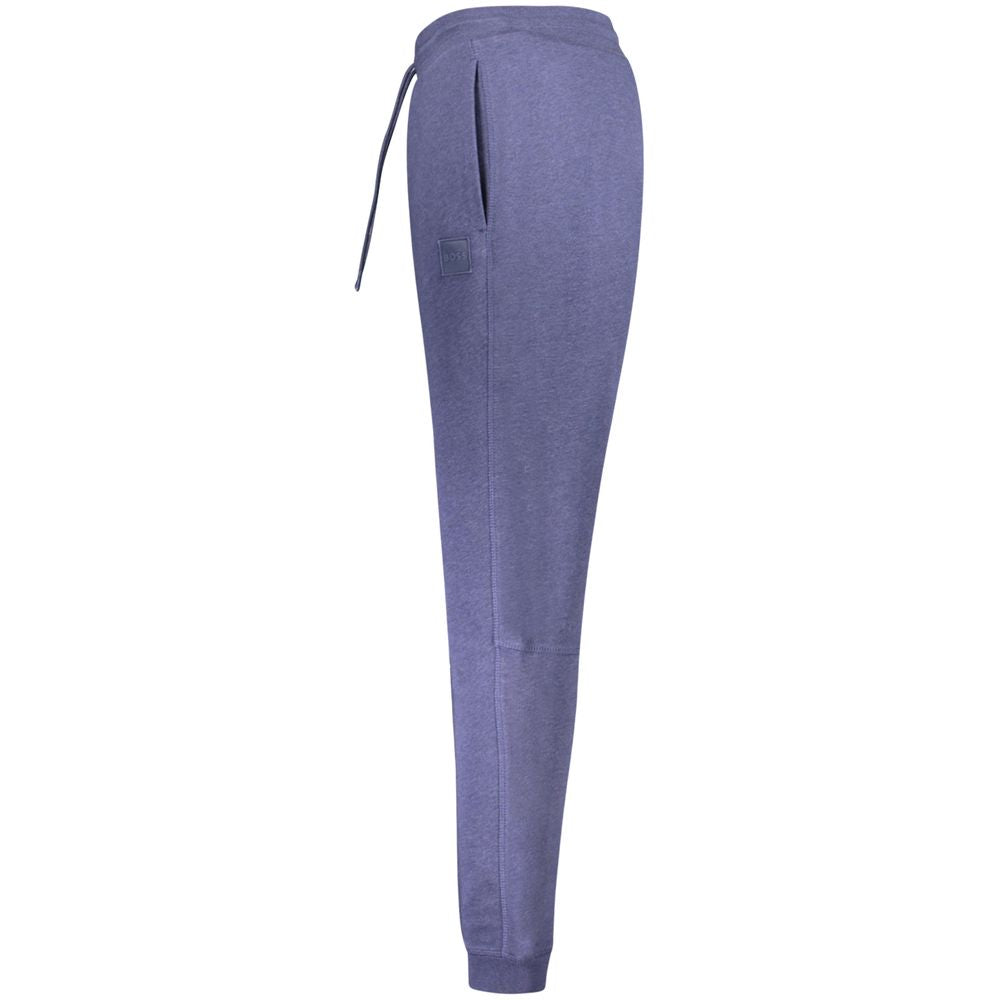 Pantalon en coton bleu Hugo Boss