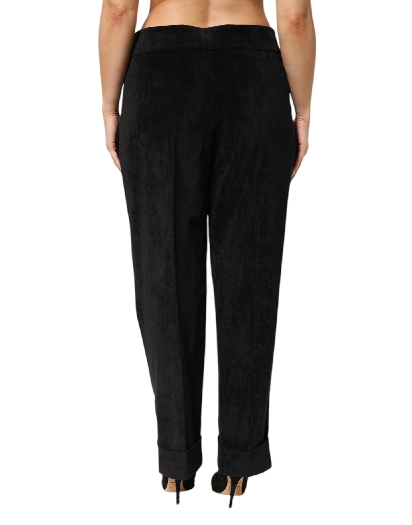 Pantalon-jupette droit noir taille haute de BENCIVENGA