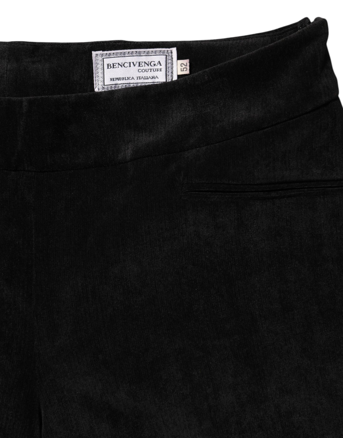 Pantalon-jupette droit noir taille haute de BENCIVENGA