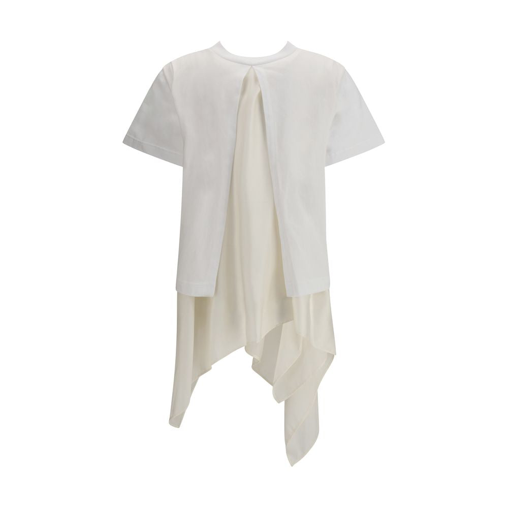 T-shirt en jersey Sacai avec détail en polyester