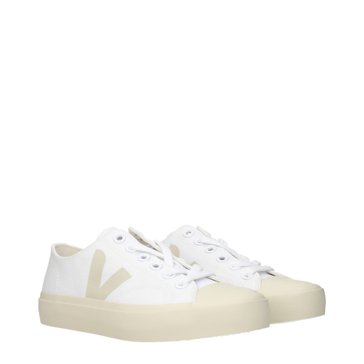 Veja, baskets basses en tissu blanc