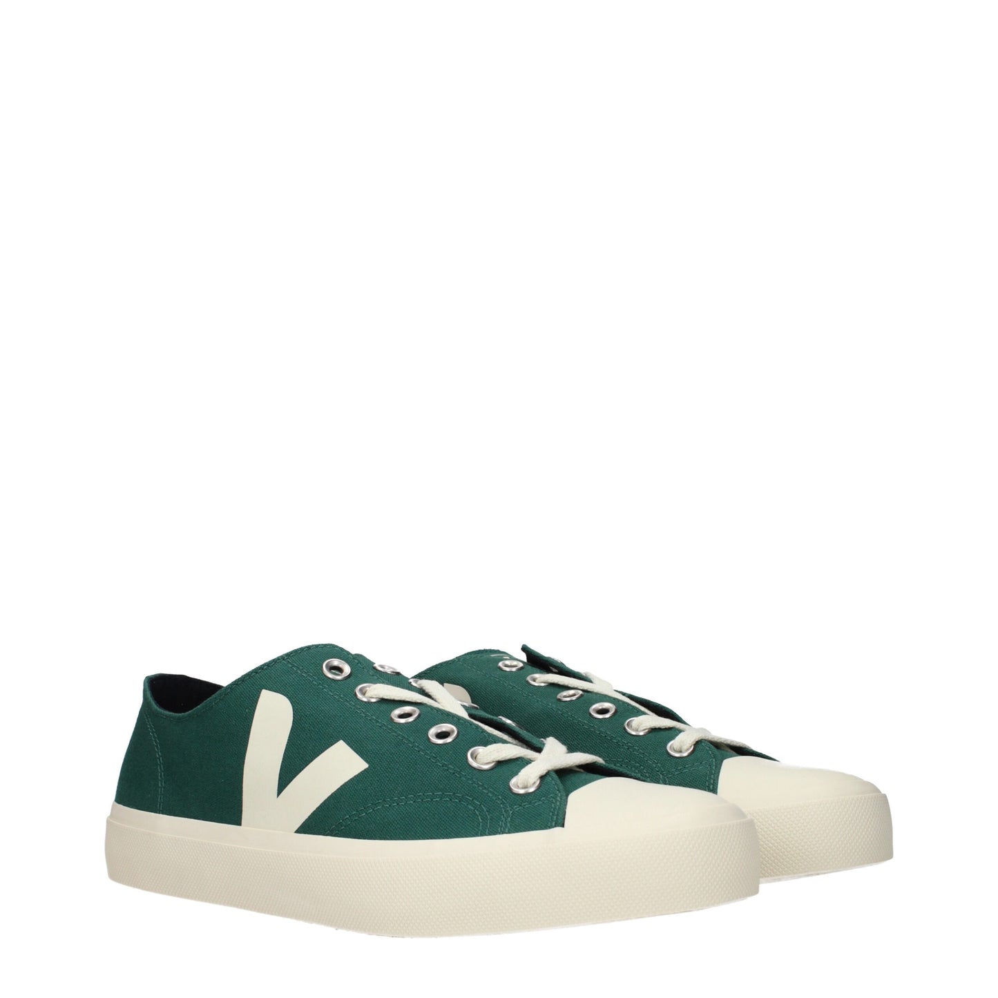 Veja, baskets basses en tissu vert