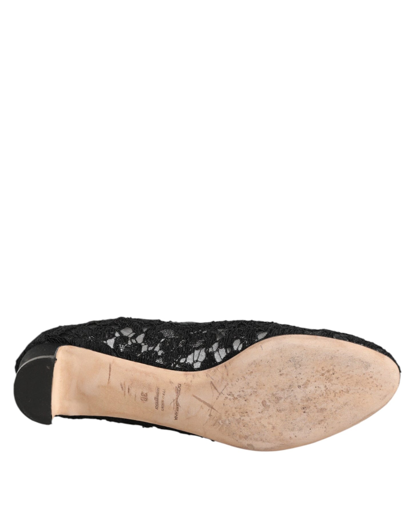 Dolce & Gabbana zwarte Vally Taormina pumps met bloemenkant