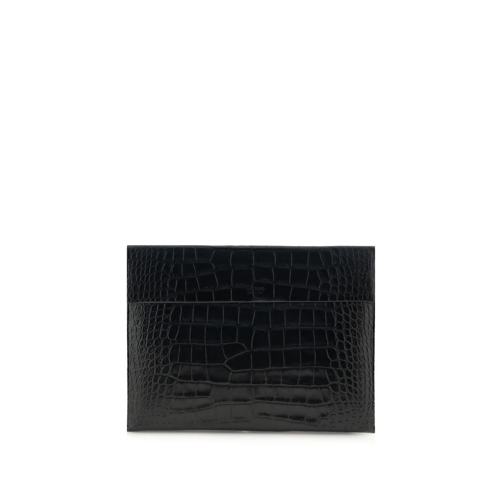 Pochette en cuir à imprimé crocodile de Tom Ford