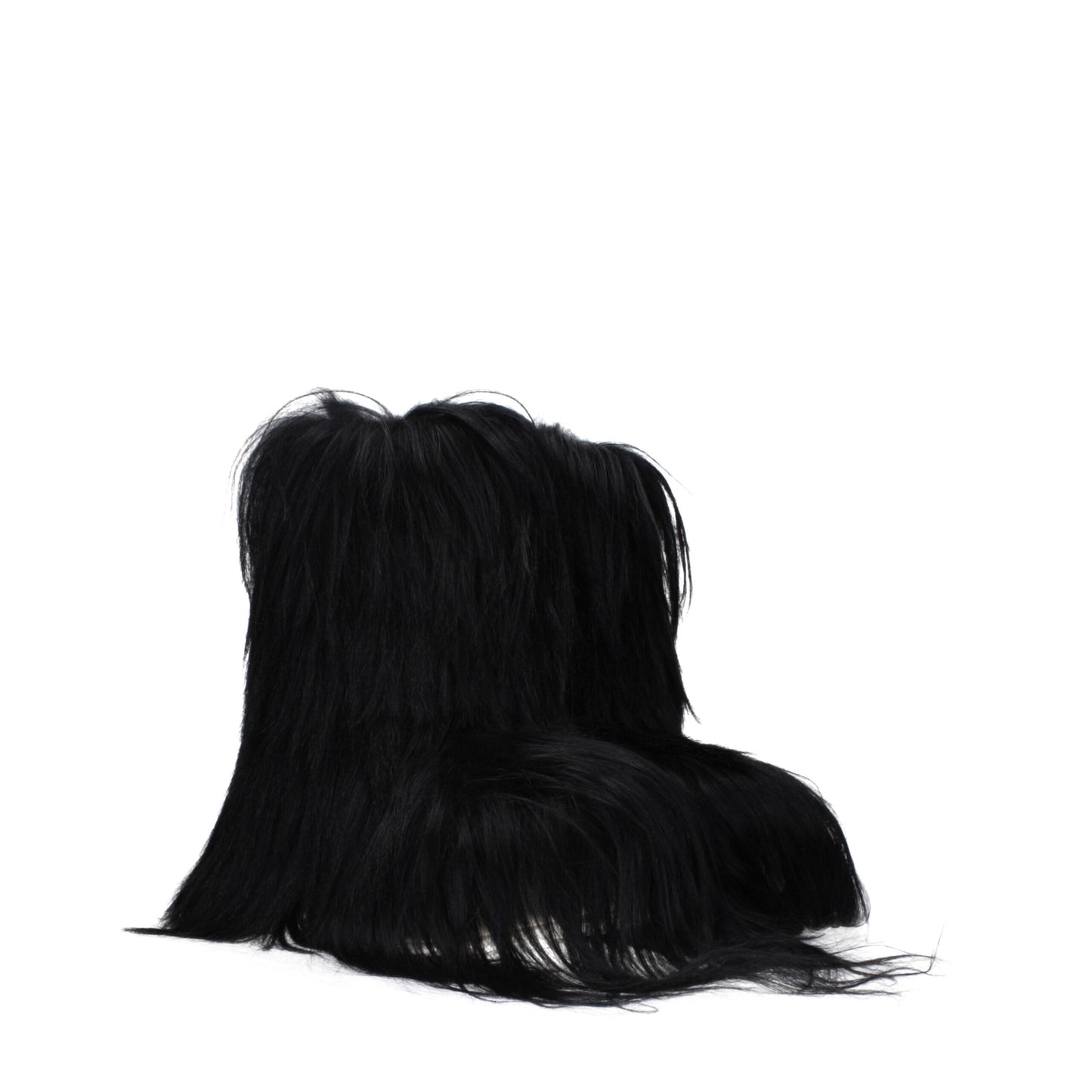 Bottes courtes en fourrure noire de Rick Owens