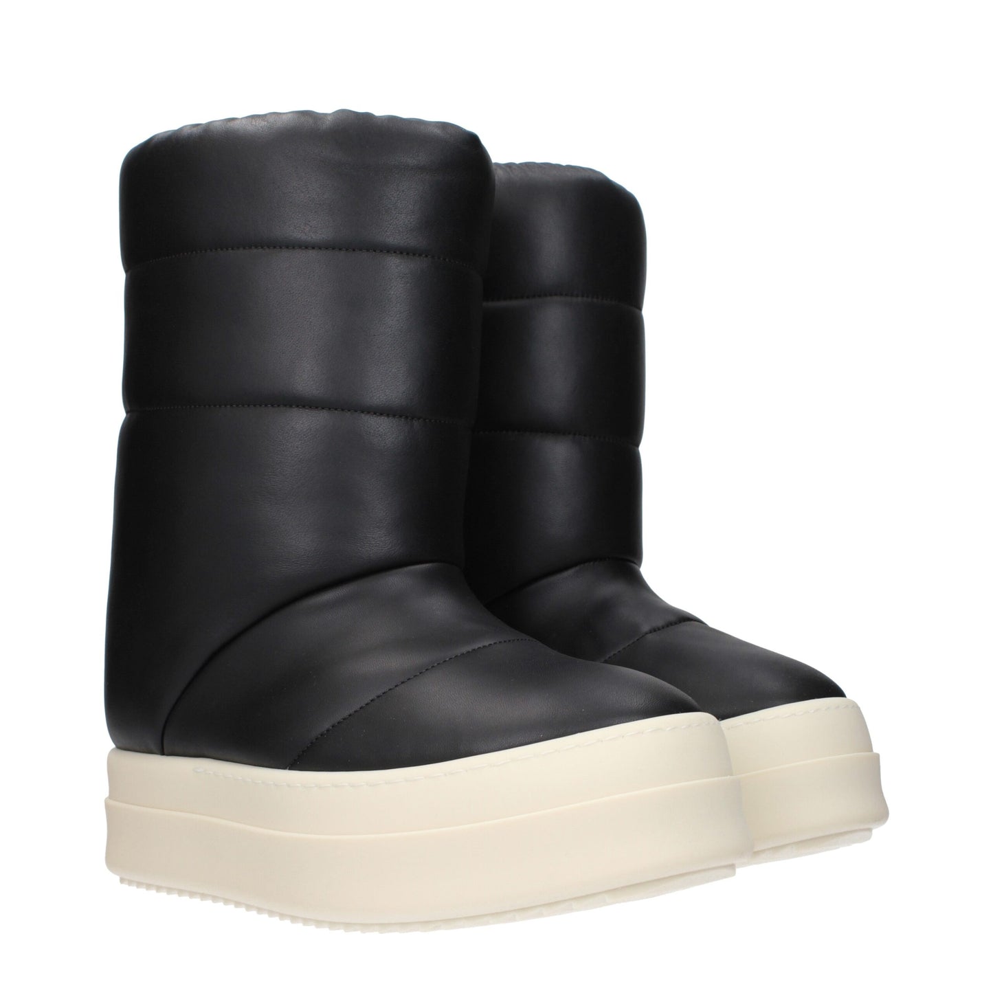 Bottes de cheville en cuir noir de Rick Owens