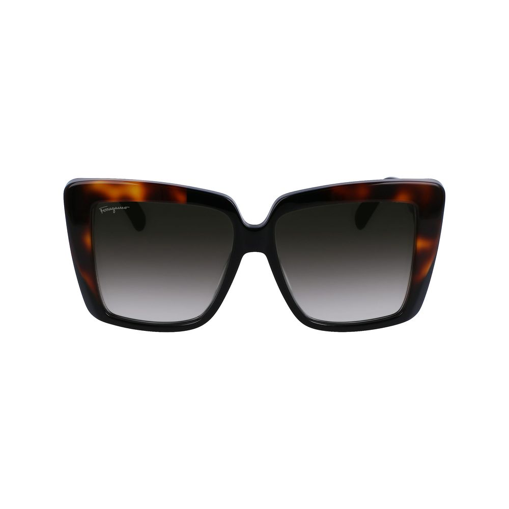 Lunettes de soleil Ferragamo en acétate noir