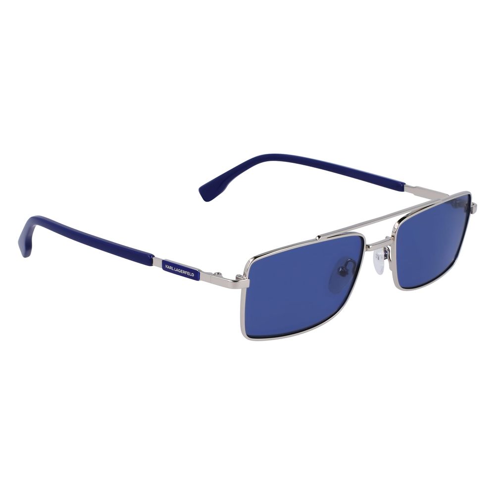 Lunettes de soleil en métal gris de Karl Lagerfeld