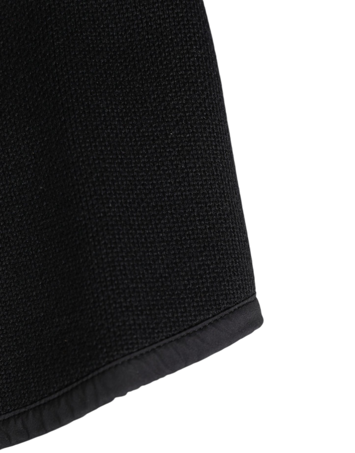 Dolce & Gabbana Black Lace Stole Knitted DG Logo Men One Size Scarf