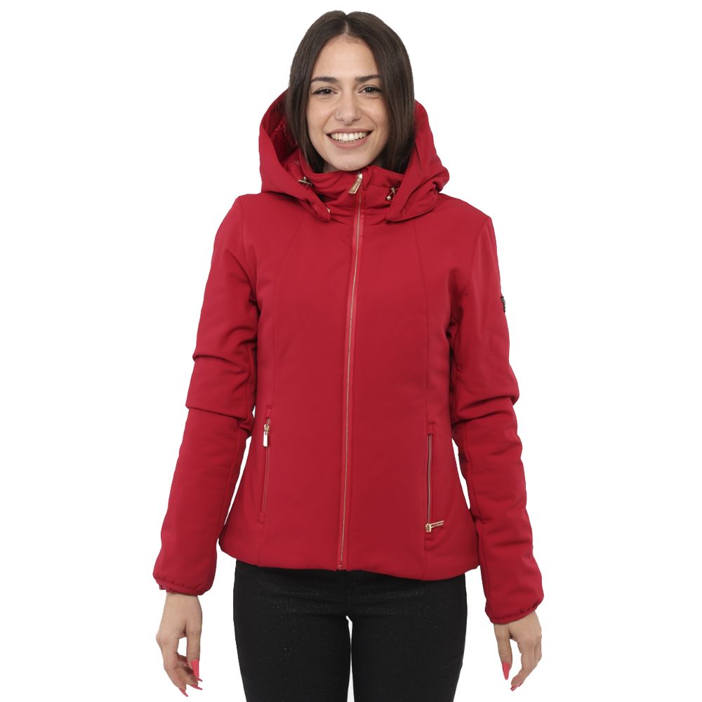 Oui, vestes et manteaux en nylon rouge Zee.