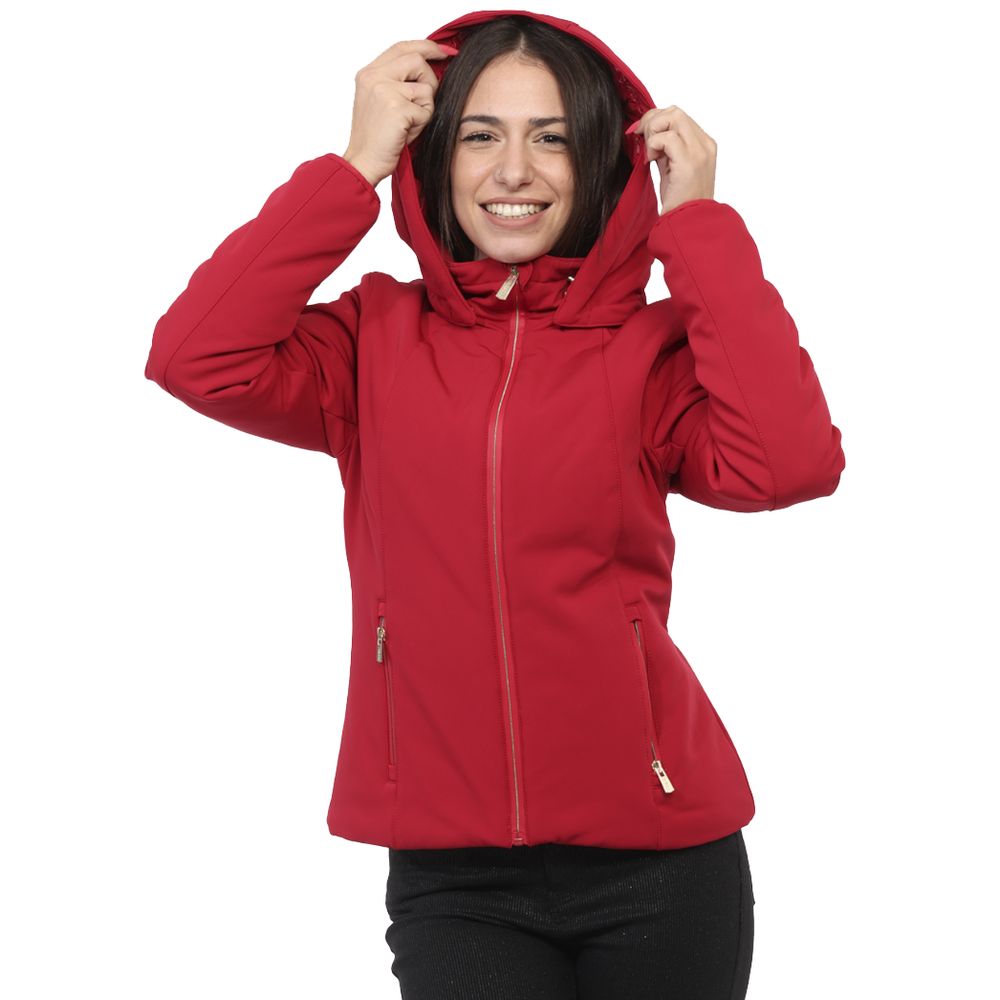 Oui, vestes et manteaux en nylon rouge Zee.