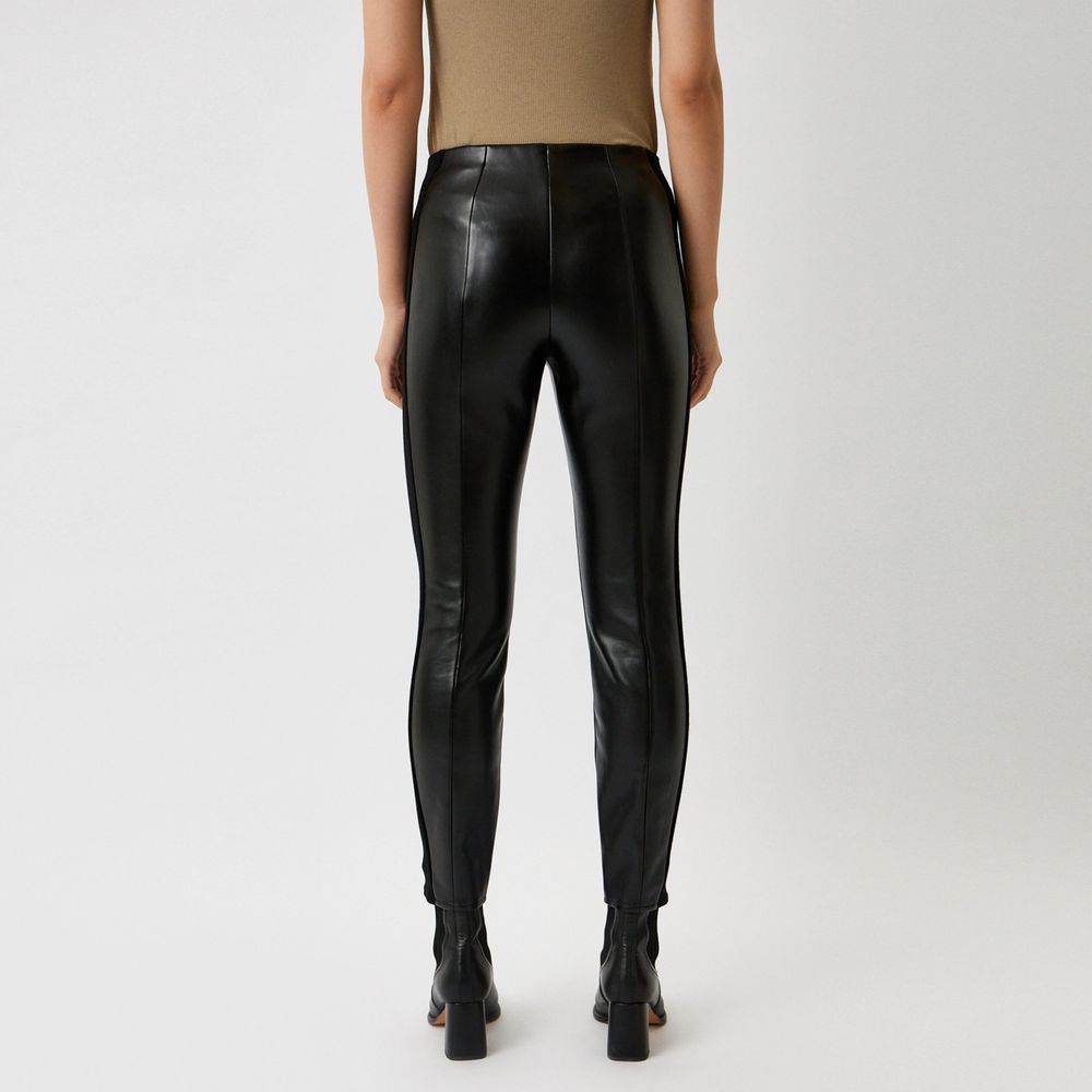 Patrizia Pepe Zwarte Polyethyleen Legging