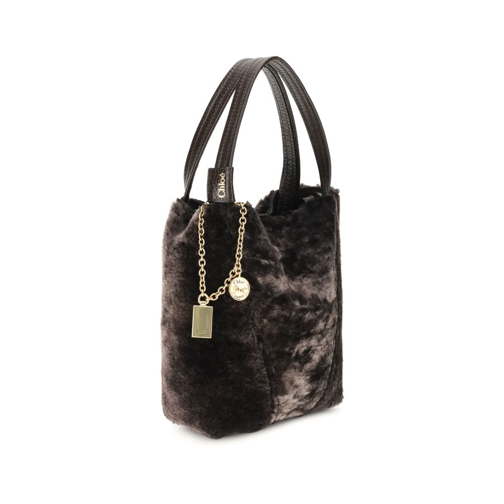 Sac Spin Tote en peau de mouton retournée Chloé, petit modèle