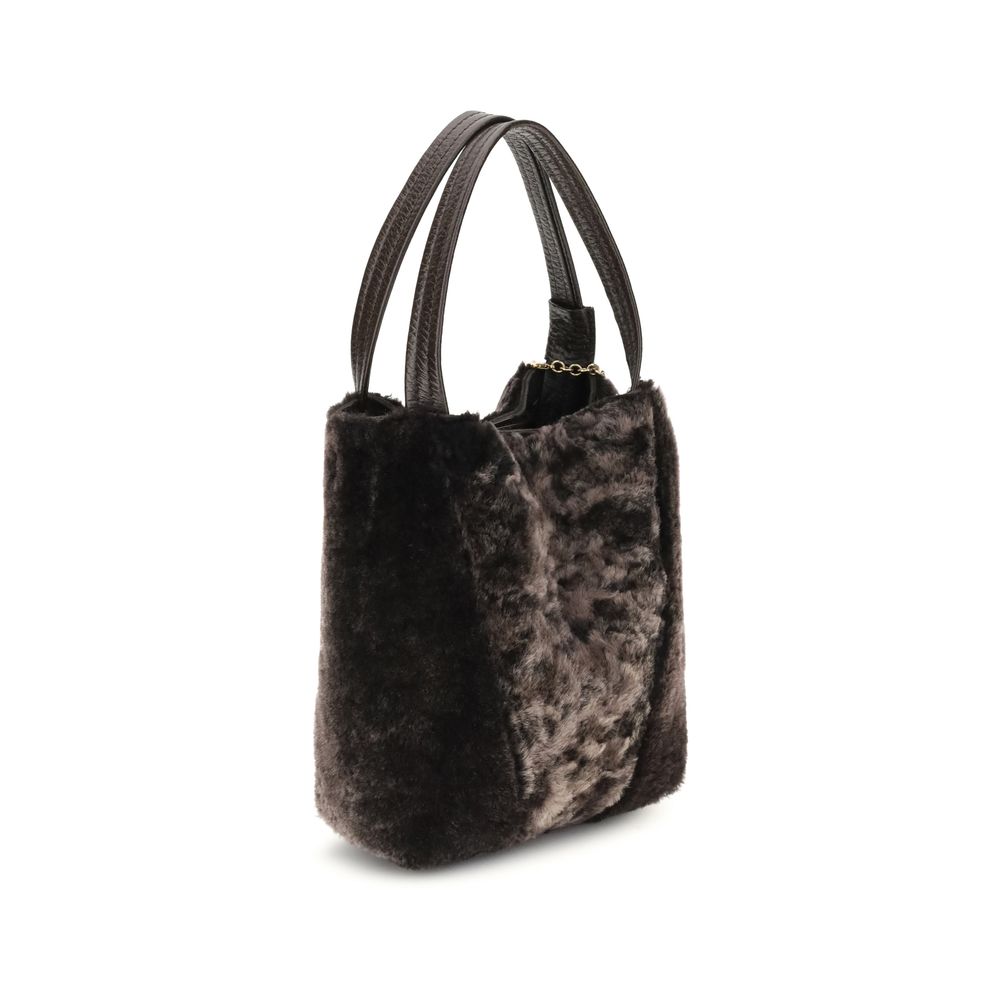 Sac Spin Tote en peau de mouton retournée Chloé, petit modèle