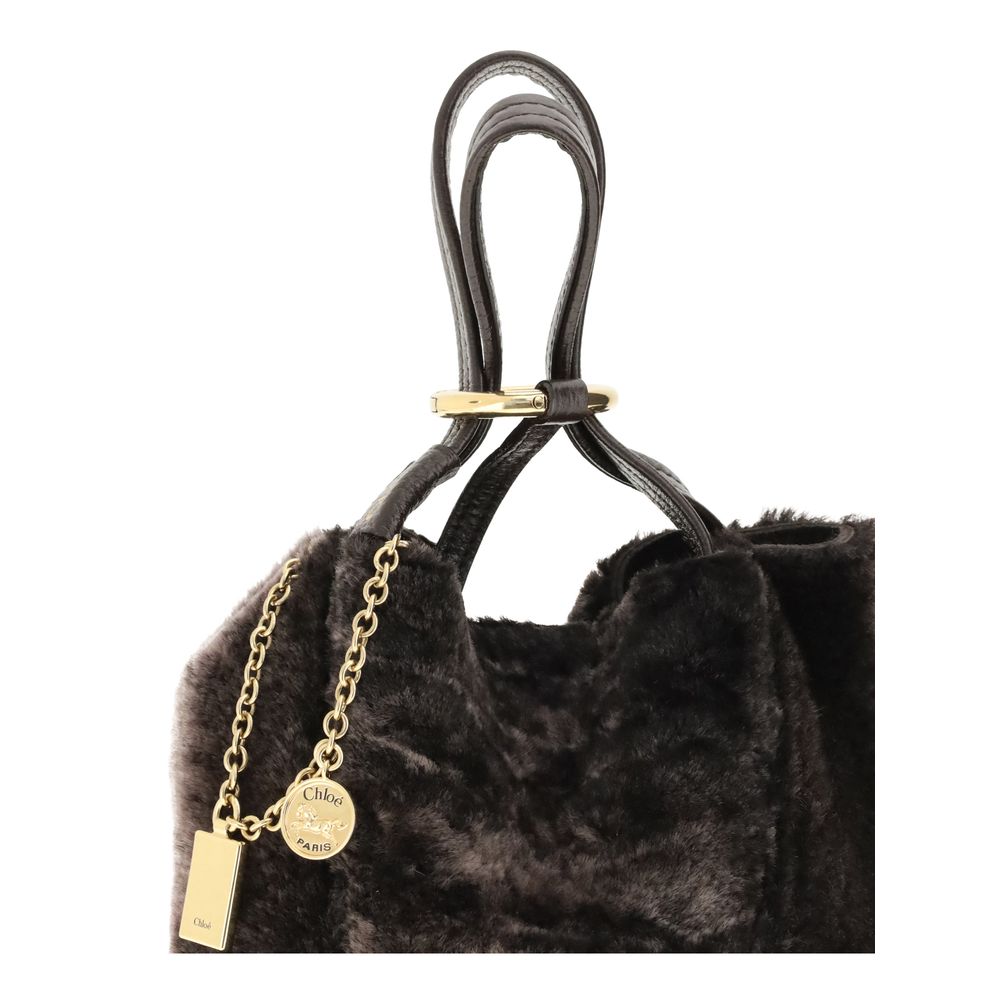 Sac Spin Tote en peau de mouton retournée Chloé, petit modèle